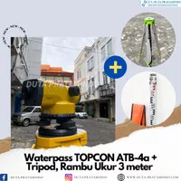 Autolevel / Waterpass TOPCON ATB-4a ATB4a PLUS TRIPOD RAMBU UKUR 3m