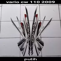 Stiker Striping List Body Full Set Motor Honda Vario Cw 110 2009 Putih