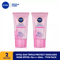 NIVEA SUN Triple Protect Hokkaido Rose SPF50+ PA+++ 40ml - Twin Pack
