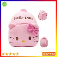 Tas Sekolah Anak hello kitty lucu unik bahan lembut halus