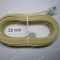 Kabel Line Telepone RG11 10 Meter+Pin Kabel Extention Telepon Gepeng