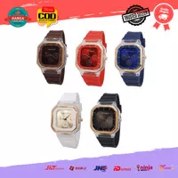 [COD] Jam Tangan Fashion Remaja Wanita Branded Hush Puppies Segi HP 33