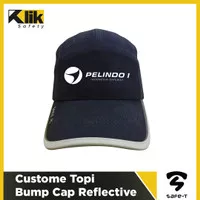 Khusus Custome Topi pelindung Sport bump Cap Safe T Reflective strip - S PUTIH 50 PCS