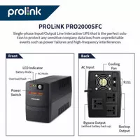UPS Prolink Pro2000SFC Pro 2000 SFC Super Fast Charging 2000VA prolink