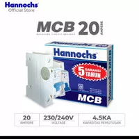 Hannochs Mini Circuit Breaker MCB 1 Phase 20 Ampere - MCBH 1Phase 20A