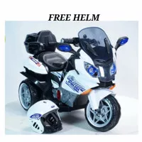 Motor Aki Anak Polisi Free Helm Lengkap Remot Bagasi Belakang Murah