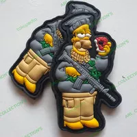 patch rubber PVC 3D/patch rubber logo the simpsons sniper army timbul