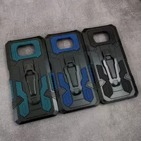 Xiaomi Poco X3 Mecha Army Military Belt Clip Stand Armor Rugged Case