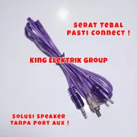 Kabel AUX 2 in 1 / RCA - AUX 1,5 Meter Transparant murah, Kabel RCA 2-