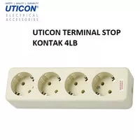 UTICON Stop Kontak 4 Lubang - Terminal Kuningan Colokan Listrik ST 148