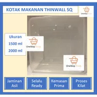 Kotak Makanan thin wall DM 1500, 2000ml SQ - bujursangkar eceran