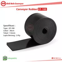 Karet Conveyor Belt Rubber Lebar 30cm x 3 Ply (7,5mm) x 1 Meter