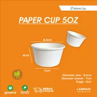 Paper Cup 5oz / 150ml TANPA TUTUP - Cup Ice Cream - Wadah Saos Eskrim