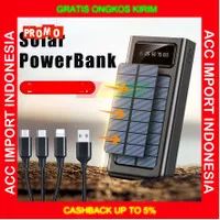 Powerbank Solar Tenaga Surya Portable Led Indikator Multifungsi 2 USB