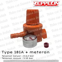 ZPL Regulator Zeppelin High Pressure HP 181A + Meter kepala gas regula