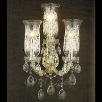 Lampu dinding, wall lamp kristal chandelier premium quality 3 lamps