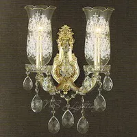 Lampu dinding, wall lamp kristal chandelier premium quality 2 lamps