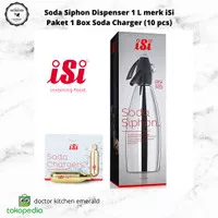 Soda Siphon Dispenser 1 L merk iSi Paket 1 Box Soda Charger 10pcs Ori