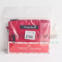 Chiaogoo Twist mini shorties interchangeable knitting needle set Red