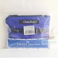 Chiaogoo Twist small shorties interchangeable knitting needle set Blue