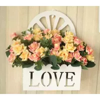 Love Hanging Flower / Bunga Mawar Kuncup Gantung Dinding Hiasan Rumah