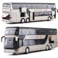 TWH Alloy bus Miniatur double decker double decker bus besi harga mura