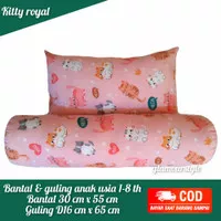 perlengkapan kamar tidur anak/bantal & guling balita motif kitty royal