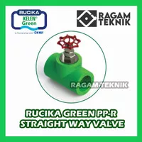 Rucika Gate Valve 1/2" 20 mm Stop Kran Keran Straight Way PPR Green