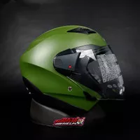 HELM ZEUS 611 GREEN DOFF ARMY ORI HELM ZEUS ZS 611 HIJAU DOFF TENTARA