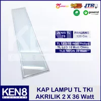 Kap Lampu TL TKI Akrilik 2 x 36 Watt | 2 x 16 Watt | 2 x 18 Watt