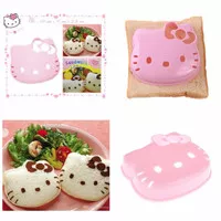 Mold Cetakan Roti tawar kotak sandwich hello kitty bento anak lucu