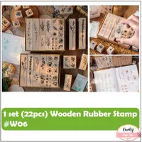 DIY Wooden Rubber Stamp Stempel Kayu Journal, Scrapbook, Diary #06