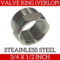 Valve Ring Verloop 3/4 Inch x 1/2 Inch Stainless Steel SUS 304