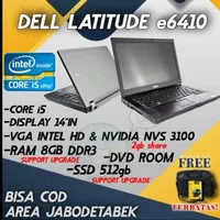 Laptop Dell e6410 intel core i5 Latitude 6410 Bergaransi