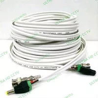 Kabel Kamera Cctv rg59 + 10 Meter Coaxial Cable Warna Putih