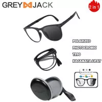 Grey Jack Kacamata Lipat Polarized Photocromic 2IN1 Tr90 Unisex 125