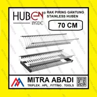 Rak Piring Gantung HUBEN 70cm 70 cm Stainless Steel Dish Rack Gelas