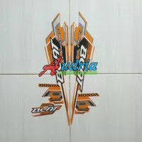 Striping Sticker Motor Honda Beat 2008 Orange