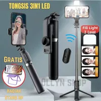 Tongsis Tripod Bluetooth Led Fill Light Flash Phone Holder with Remote