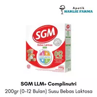 SGM LLM + complinutri 0-12 200g Box Susu Bebas Laktosa LLM+ 200gram