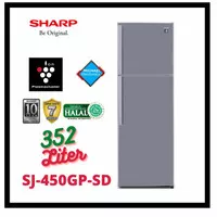 Sharp lemari es 2 pintu SJ-450GP-SD