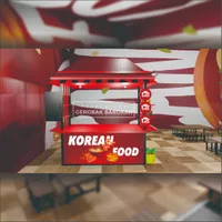 Gerobak Korean Food / Rombong Korean food / Booth Makanan kekinian