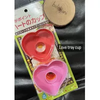 Kai silicone Love tray cup rice mold bento cetakan dan cup buah