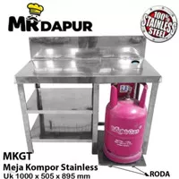 Meja Kompor Gas Roda Stainless Steel Type MKGT By Mr dapur