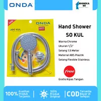 Hand Shower Set ONDA SO KUL 1/2" Flexible Hose Chrome Sower Mandi