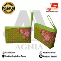 Dompet Kosmetik Wanita Motif Kain Batik Muslimat NU