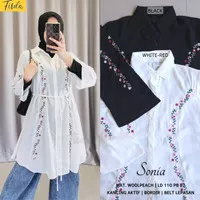 Sonia tunik wolvis aplikasi bordir cantik atasan wanita tunic