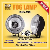 FOG LAMP LAMPU KABUT UNIVERSAL 3` INCH 199 DNY-199 CLEAR 24 VOLT SET
