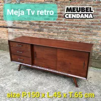 Meja Tv Retro Jati Minimalis / Meja Tv Jati / Buffer TV KAYU JATI asli