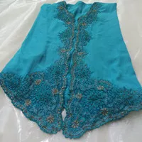 Kebaya Modern Bordir Payet Kain MeteorGarden M52 Kebaya Biru Turquoise